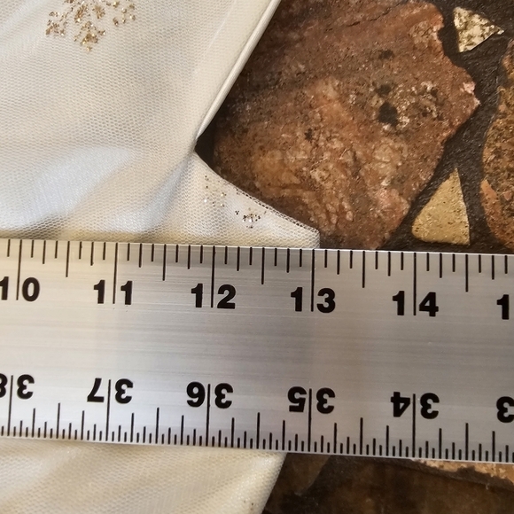 Jona Michelle Girl's Gauzy Tulle Snow Flake Sparkle Print Dress, Size 7 - Picture 10 of 11